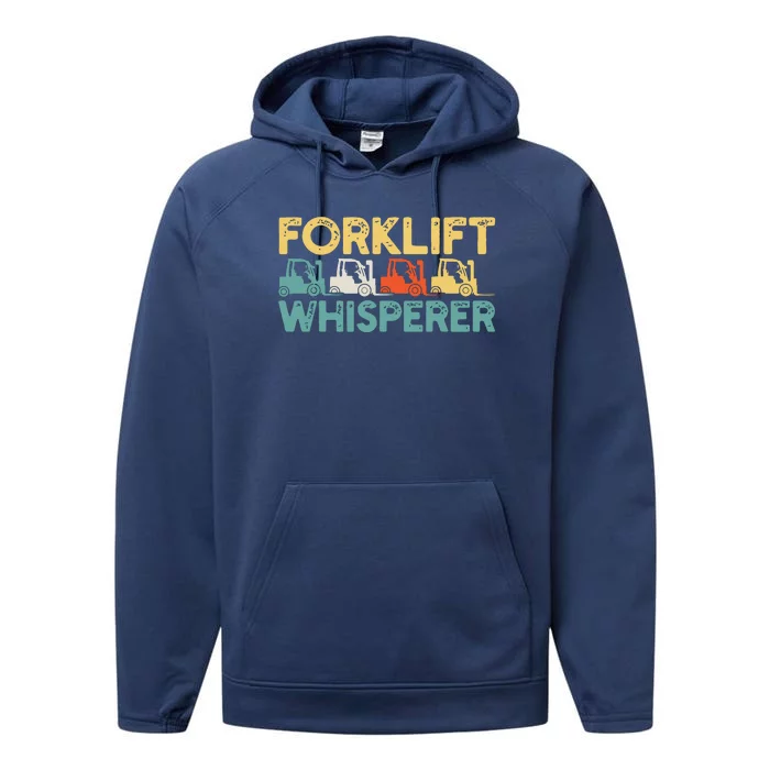 Forklift Driver Retro Performance Fleece Hoodie