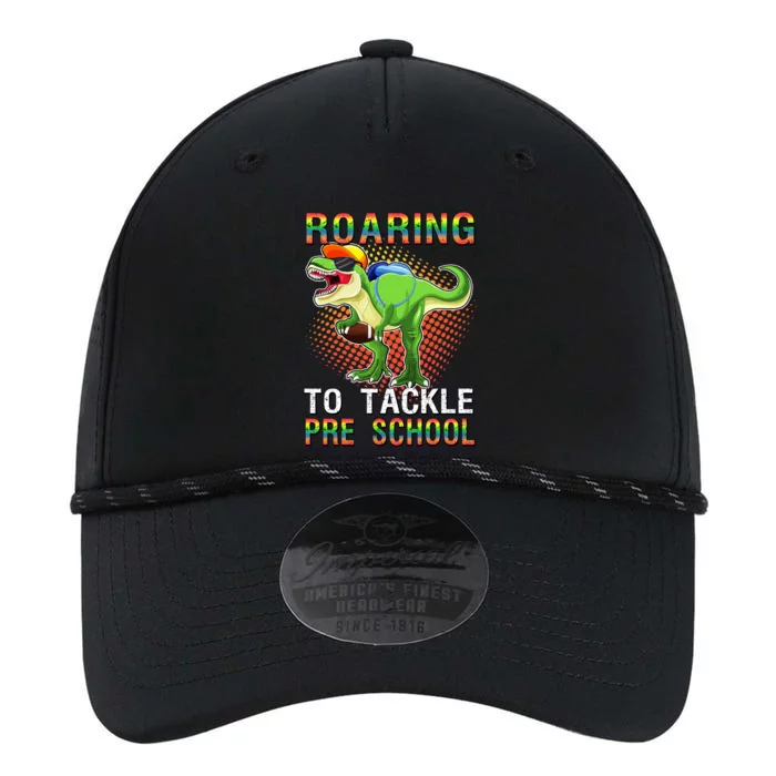 Funny Dinosaur Roaring To Tackle Pre School T Rex Squad Gift Performance The Dyno Cap