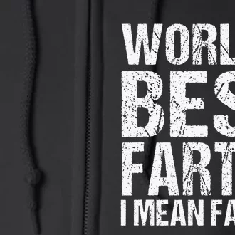 Fathers Day Retro Dad Worlds Best Farter I Mean Father Full Zip Hoodie