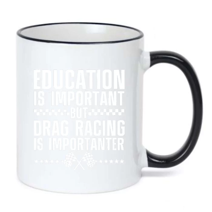 Funny Drag Racing Art For Men Women Race Lover Drag Racer Black Color Changing Mug