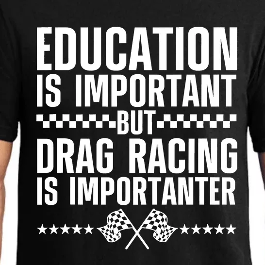 Funny Drag Racing Art For Men Women Race Lover Drag Racer Pajama Set