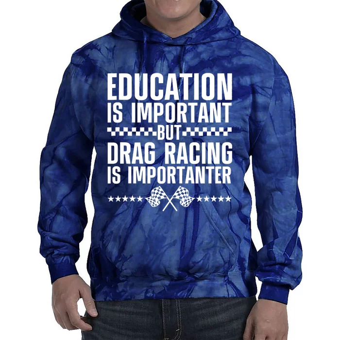 Funny Drag Racing Art For Men Women Race Lover Drag Racer Tie Dye Hoodie