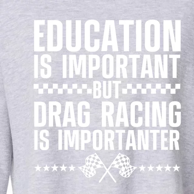 Funny Drag Racing Art For Men Women Race Lover Drag Racer Cropped Pullover Crew