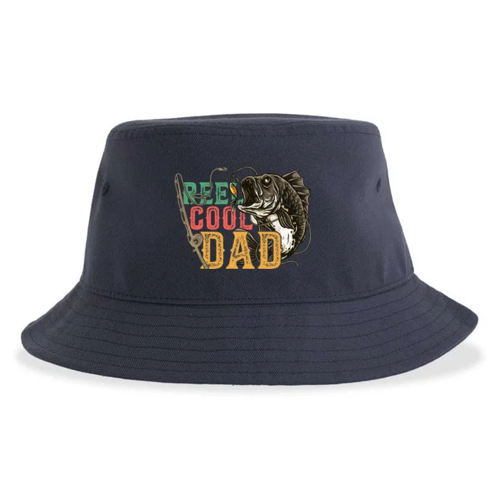 Fathers Day Reel Cool Dad Fishing Lover Fisherman Daddy Papa Sustainable Bucket Hat