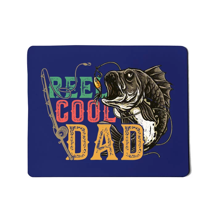 Fathers Day Reel Cool Dad Fishing Lover Fisherman Daddy Papa Mousepad