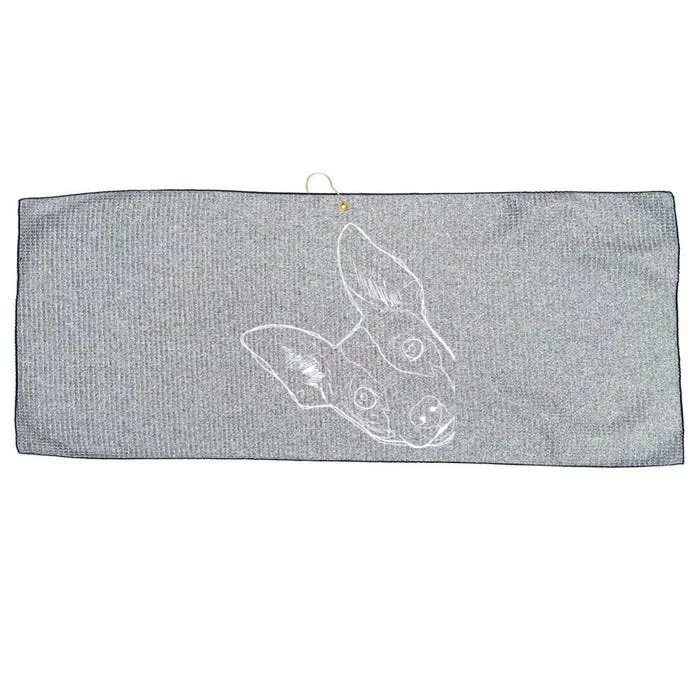 Funny Dog Rat Terrier Large Microfiber Waffle Golf Towel