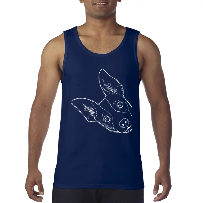 Funny Dog Rat Terrier Tank Top