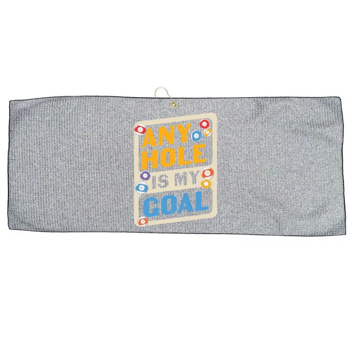 Father's Day Rany Hole Is My Goal Gift For Dad Large Microfiber Waffle Golf Towel