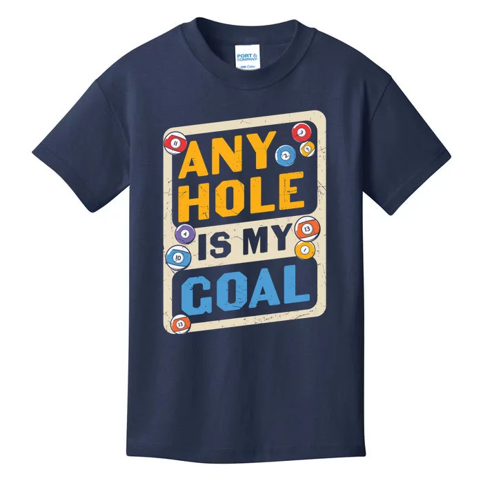 Father's Day Rany Hole Is My Goal Gift For Dad Kids T-Shirt