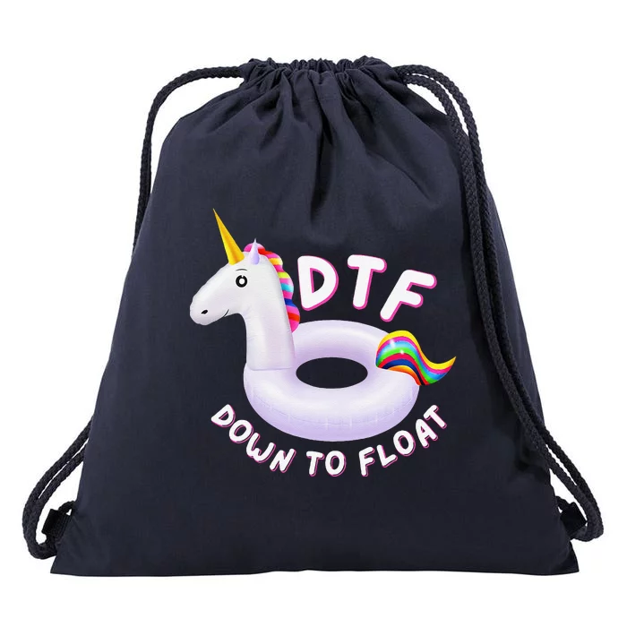 Funny Dtf River Tubing Down To Float Summer Float Trip Drawstring Bag