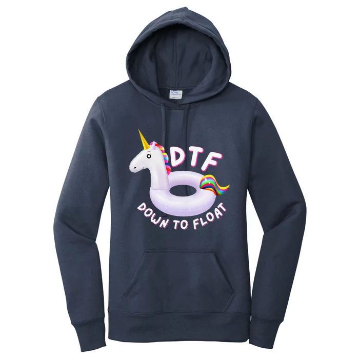 Funny Dtf River Tubing Down To Float Summer Float Trip Women's Pullover Hoodie