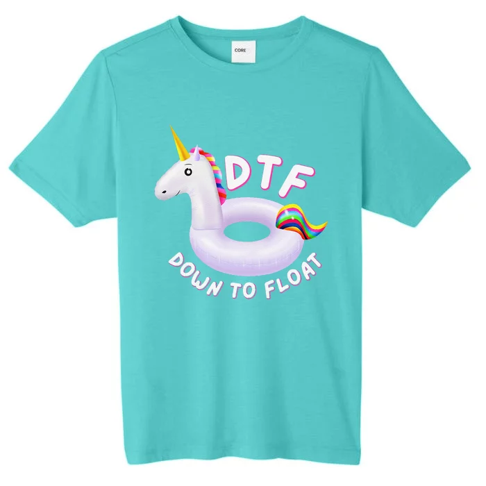 Funny Dtf River Tubing Down To Float Summer Float Trip ChromaSoft Performance T-Shirt