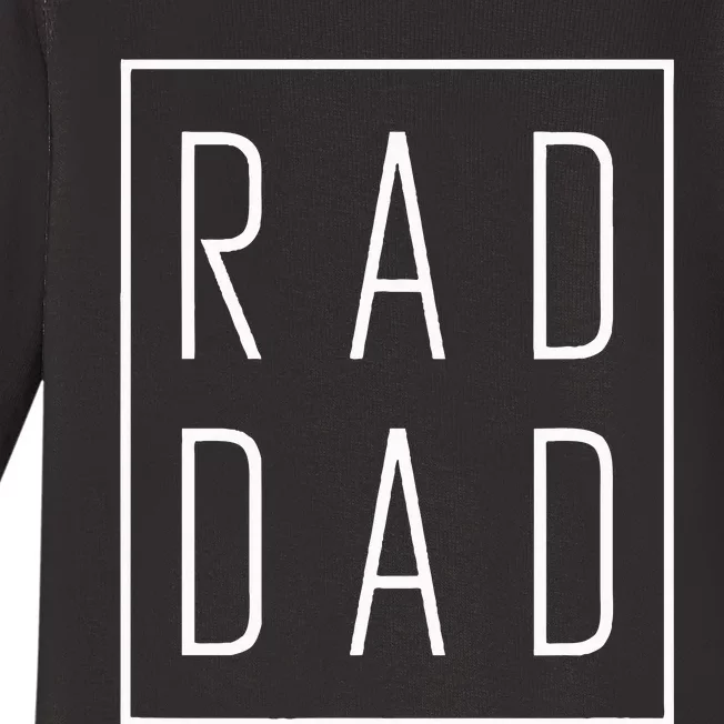 Fathers Day Rad Dad Baby Long Sleeve Bodysuit