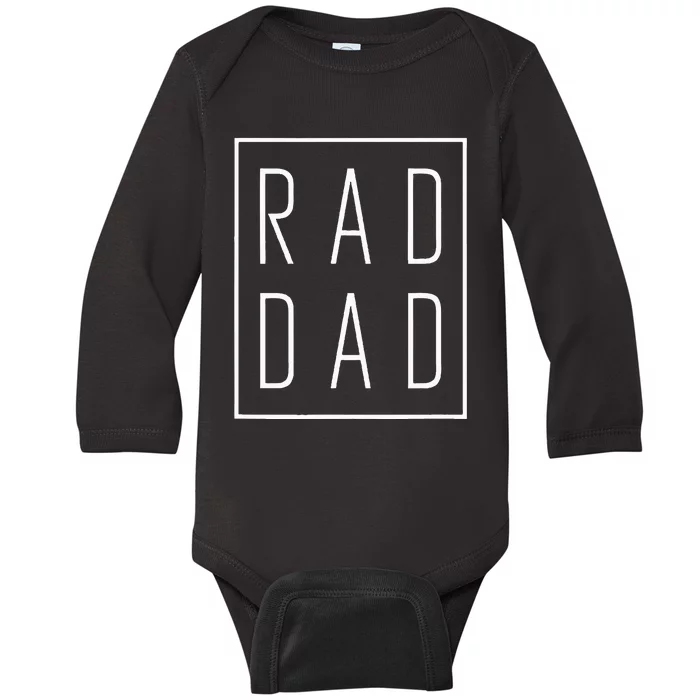 Fathers Day Rad Dad Baby Long Sleeve Bodysuit