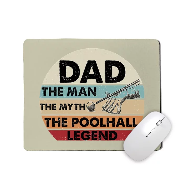 Father's Day Retro Billiard Player Dad, Billiards Pool Gift For Dad Mousepad