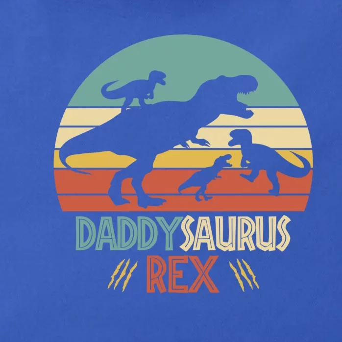 Funny Daddysaurus Rex Dinosaur Dad And Fun Tee Fathers Gift Zip Tote Bag