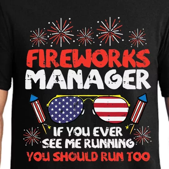 Fireworks Director Run Funny Fourth Of July 4th Pajama Set