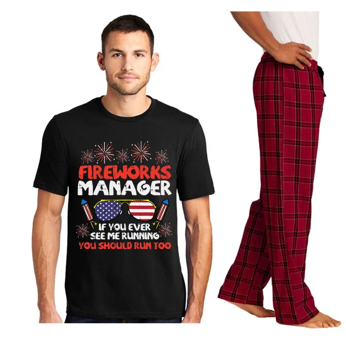 Fireworks Director Run Funny Fourth Of July 4th Pajama Set