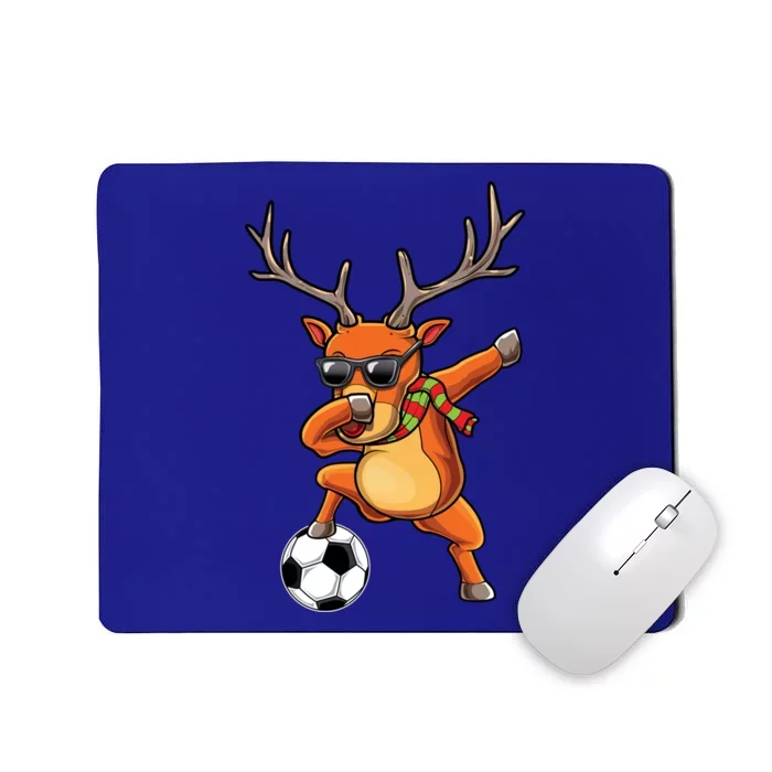 Funny Dabbing Reindeer Dab Christmas Soccer X Mas Funny Gift Mousepad