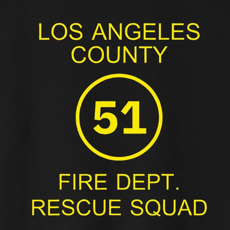 Fire Department Rescue Squad Team L.A. County 51 Women's Crop Top Tee