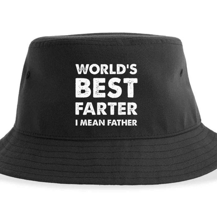 FatherS Day Retro Dad WorldS Best Farter I Mean Father Sustainable Bucket Hat