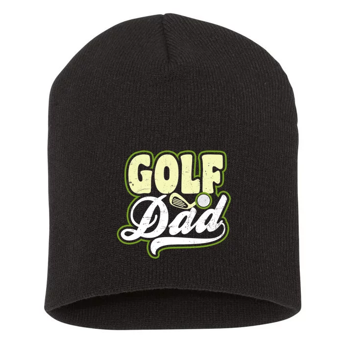 Father's Day Retro Golf Dad Gift For Dad Short Acrylic Beanie