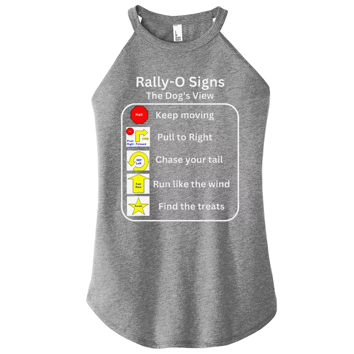 Funny Dog Rally Obedience Women’s Perfect Tri Rocker Tank