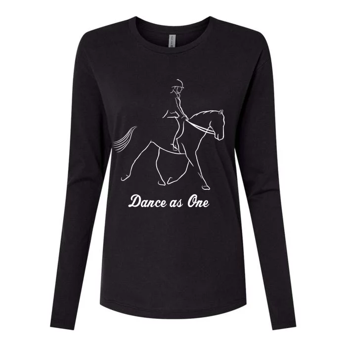 Funny Dressage Riding Horse Show Horseback Equestrian Funny Gift Womens Cotton Relaxed Long Sleeve T-Shirt