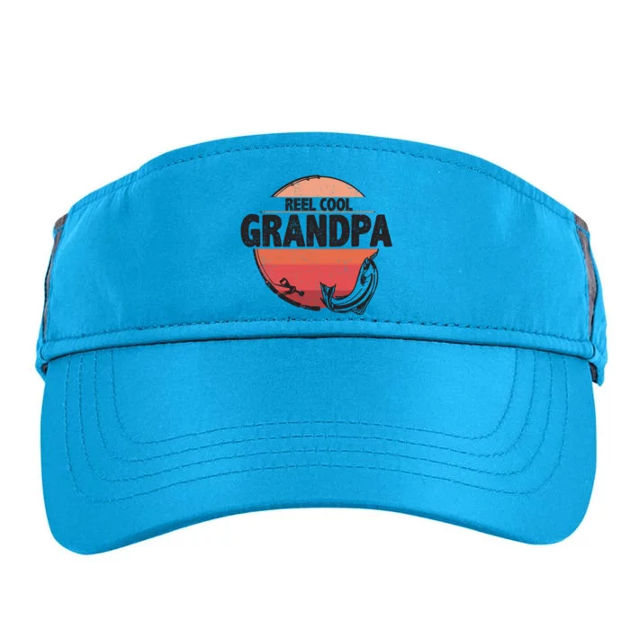 Fathers Day Sunset Fishing Grandpa Reel Cool Grandpa Gift Adult Drive Performance Visor