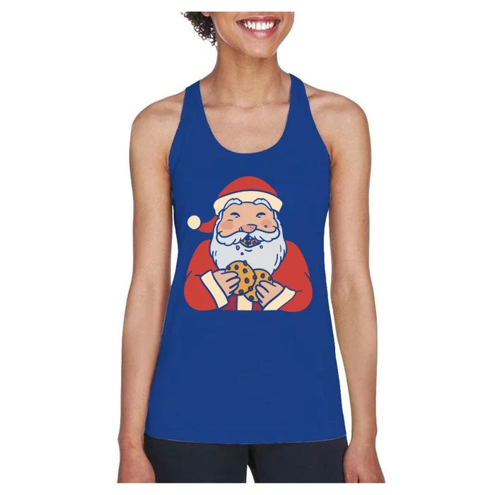 Funny Dubbing Santa Cookie Baker Cookie Lover Great Gift Women's Racerback Tank