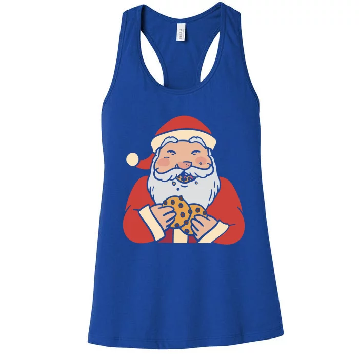 Funny Dubbing Santa Cookie Baker Cookie Lover Great Gift Women's Racerback Tank