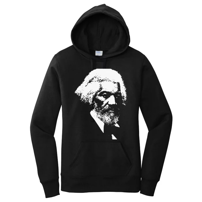 Frederick Douglass Silhouette Black History Month Women's Pullover Hoodie