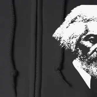 Frederick Douglass Silhouette Black History Month Full Zip Hoodie