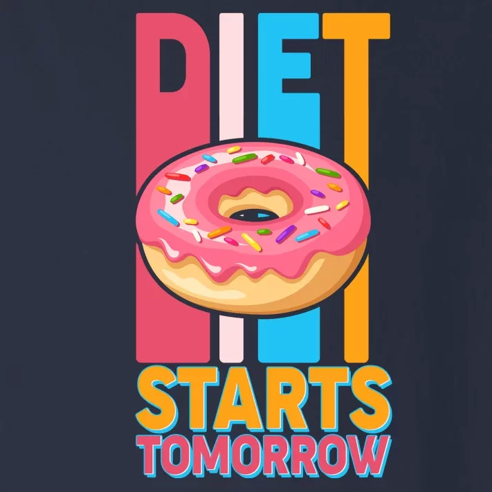 Funny Diet Starts Tomorrow Donut Love Toddler Long Sleeve Shirt