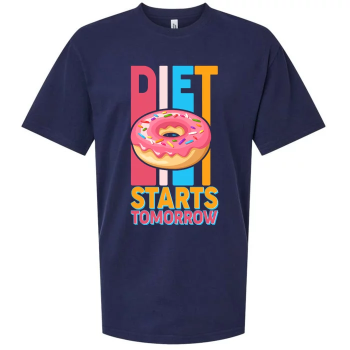 Funny Diet Starts Tomorrow Donut Love Sueded Cloud Jersey T-Shirt