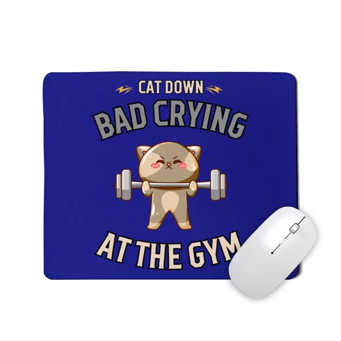 Funny Dog Saying Down Bad Crying At The Gym Sports Cool Gift Mousepad