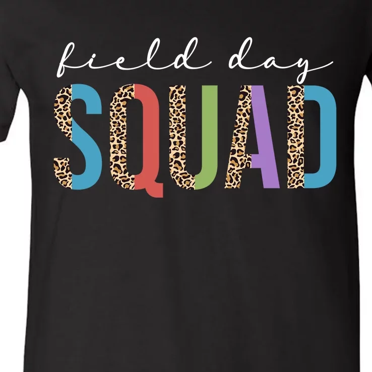 Field Day Squad Cheetah Print V-Neck T-Shirt