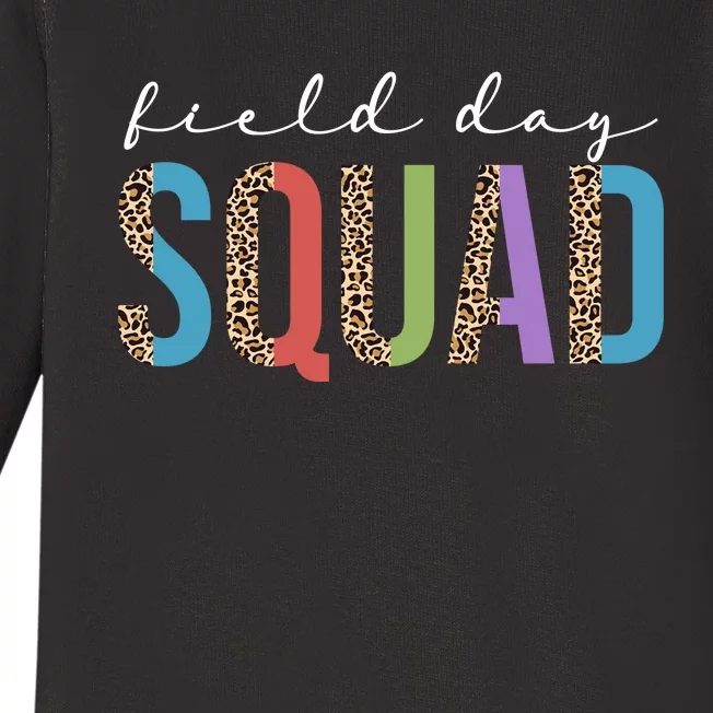 Field Day Squad Cheetah Print Baby Long Sleeve Bodysuit