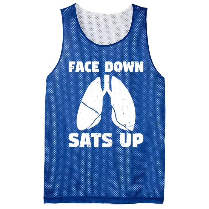 Face Down Sats Up Asthma Gift Mesh Reversible Basketball Jersey Tank