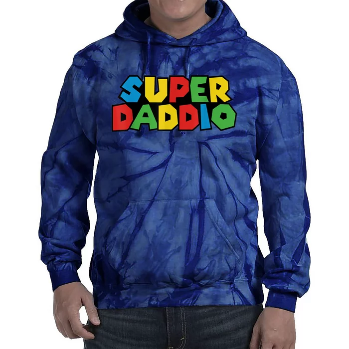 Fathers Day Super Daddio Tie Dye Hoodie