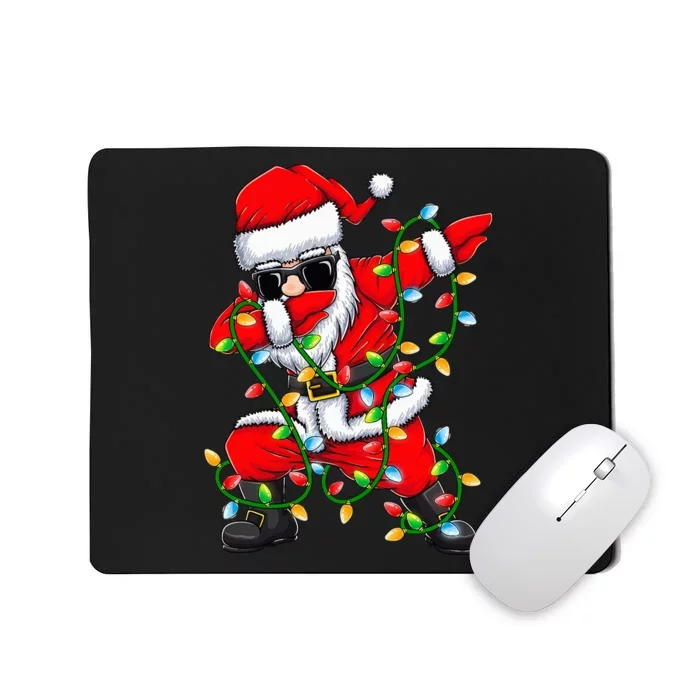 Festive Dabbing Santa with Xmas Lights Perfect Holiday Gifts Mousepad