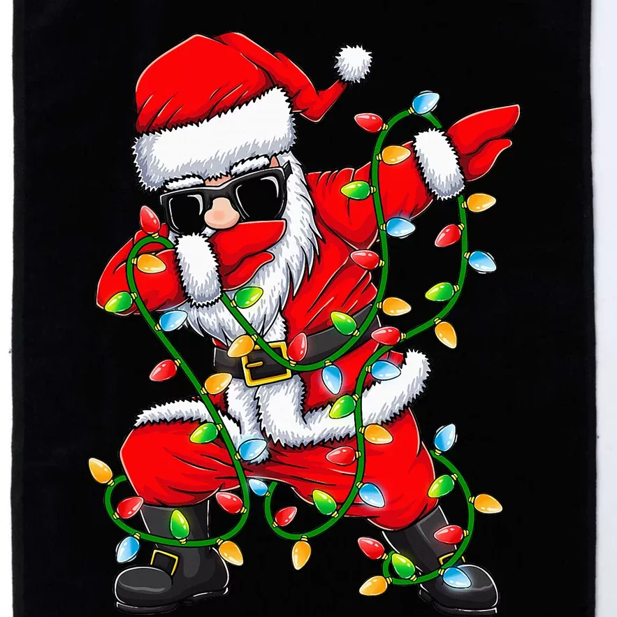 Festive Dabbing Santa with Xmas Lights Perfect Holiday Gifts Platinum Collection Golf Towel