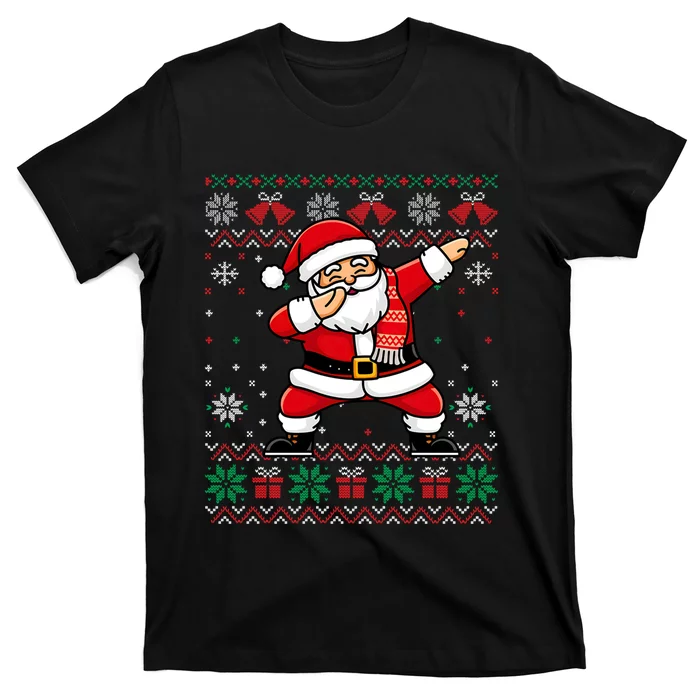 Funny Dabbing Santa Hat Merry Ugly Christmas Tree Xmas Gift T-Shirt