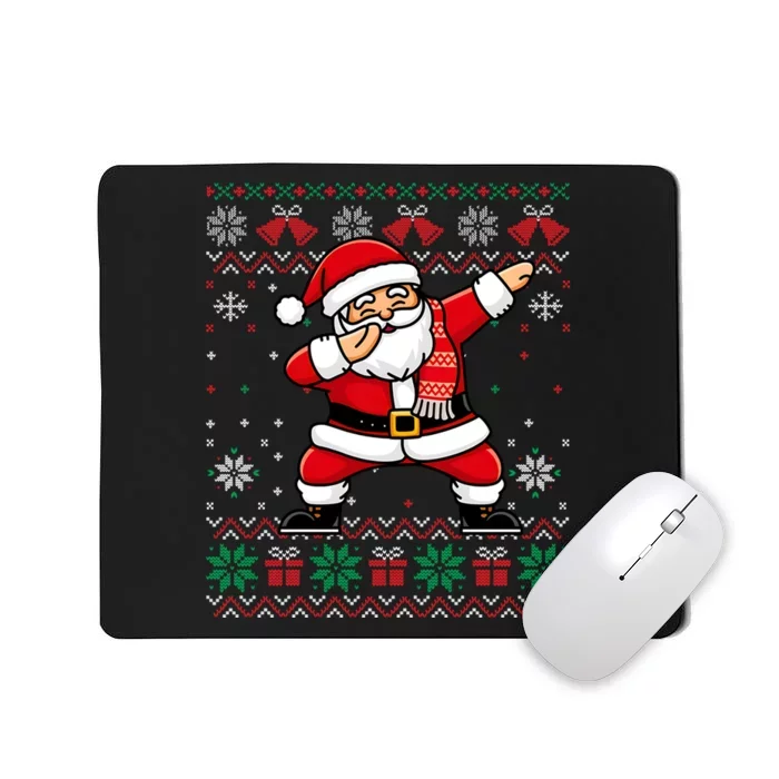 Funny Dabbing Santa Hat Merry Ugly Christmas Tree Xmas Gift Mousepad