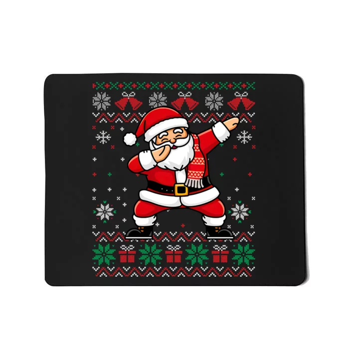 Funny Dabbing Santa Hat Merry Ugly Christmas Tree Xmas Gift Mousepad