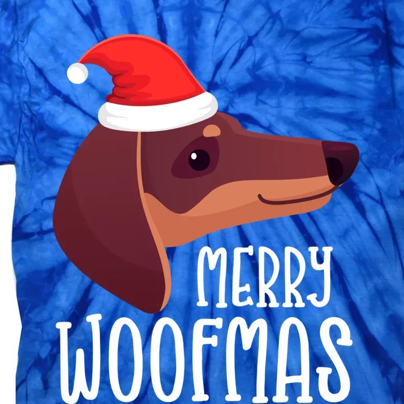 Funny Dachshund Santa Doxie Wiener Christmas Dog Lover Gift Funny Gift Tie-Dye T-Shirt