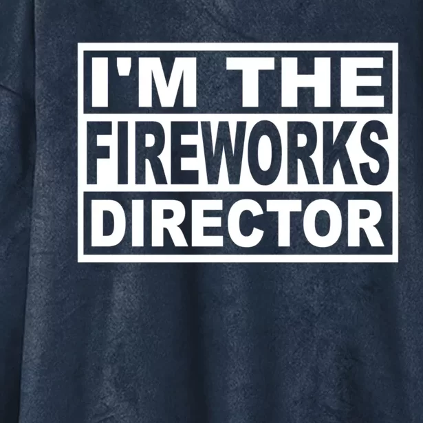 Fireworks Director Square Graphic Gift Hooded Wearable Blanket