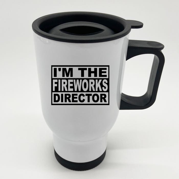 Fireworks Director Square Graphic Gift Front & Back Stainless Steel Travel Mug