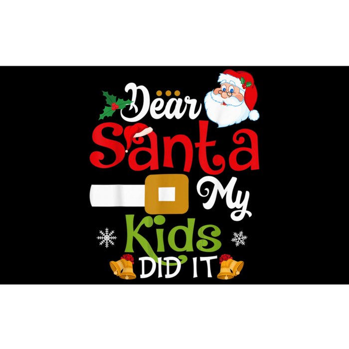 Funny Dear Santa My Kid Did It Christmas Bumper Sticker