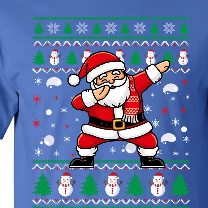 Funny Dabbing Santa Hat Ugly Christmas Tree Xmas Gift Tall T-Shirt